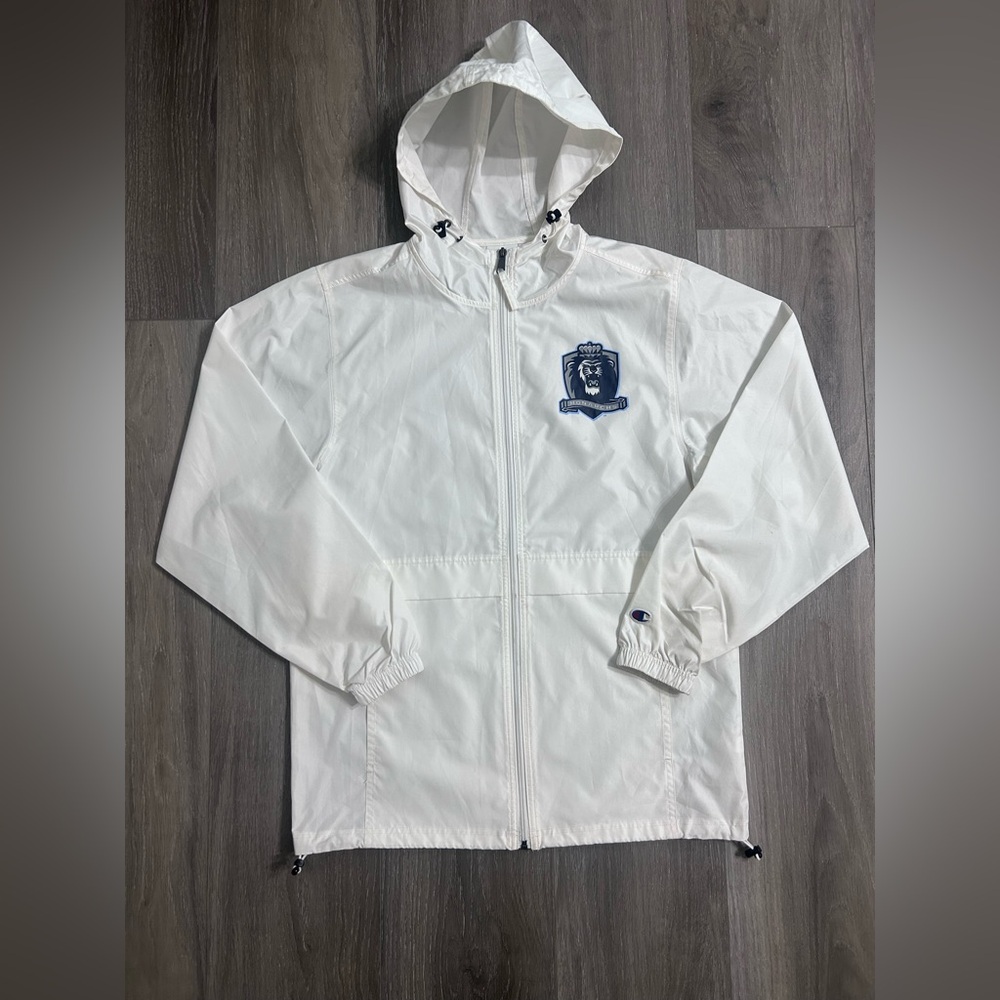 Champion Old Dominion University (ODU) White Windbreaker with Blue Emblem